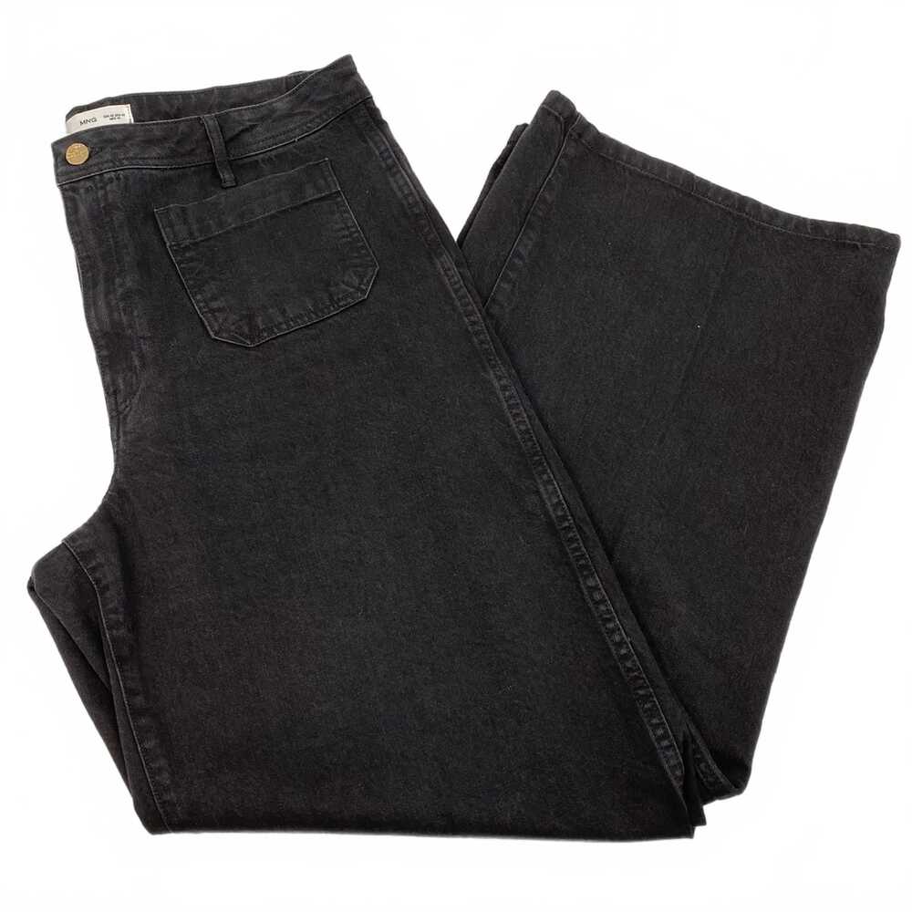 Mango Black Wide-Leg Jeans | Women’s Plus Size 14 Regular Cotton